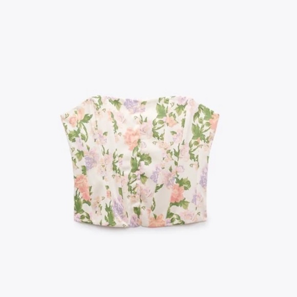Zara Tops - Zara floral corset top Never Been Worn